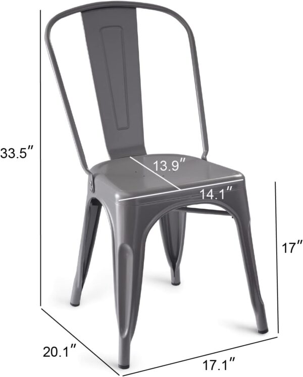 Amazon Basics Metal Dining Chairs - Image 3