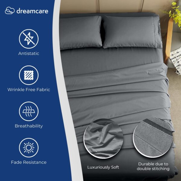 DREAMCARE Queen Sheet Set – 4 pcs Cooling Sheets - Image 2