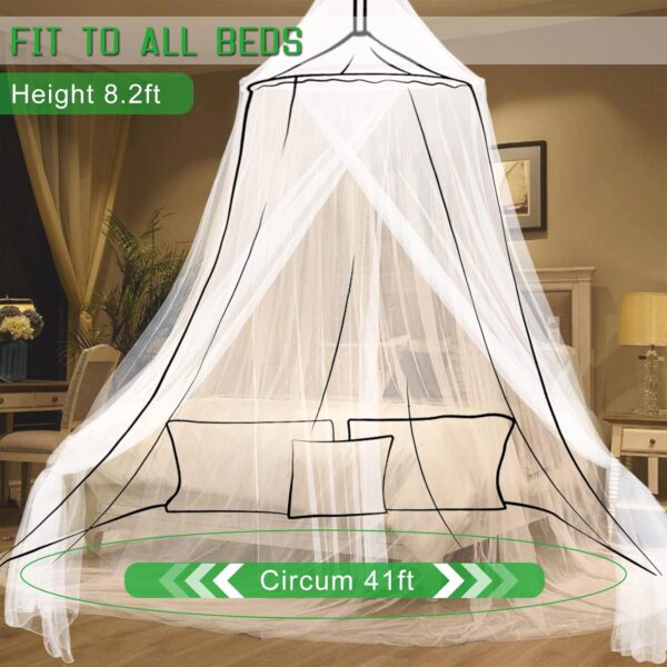 VISATOR Mosquito Net Bed Canopy for Girls,King - Image 2