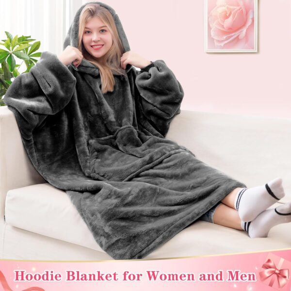 Waitu Wearable Blanket Sweatshirt Gifts for Women and Men, - Image 2