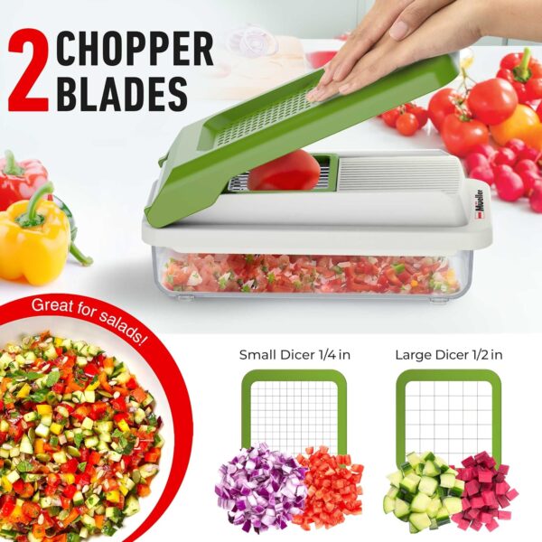 Mueller Vegetable Chopper 9 Blade, Mandoline Slicer, - Image 4