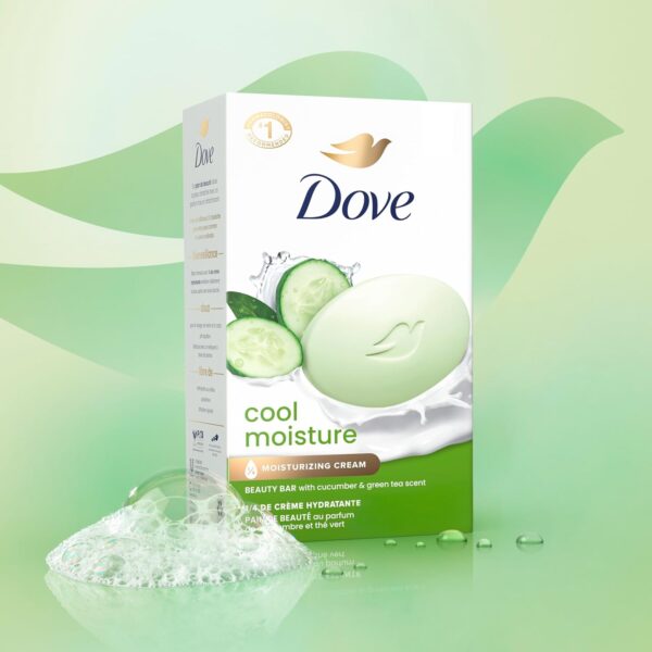 Dove Beauty Bar Soap Cool Moisture Cucumber - Image 3